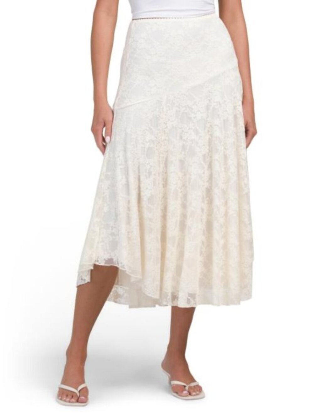 ELIANE ROSE A-line Midi Lace Skirt